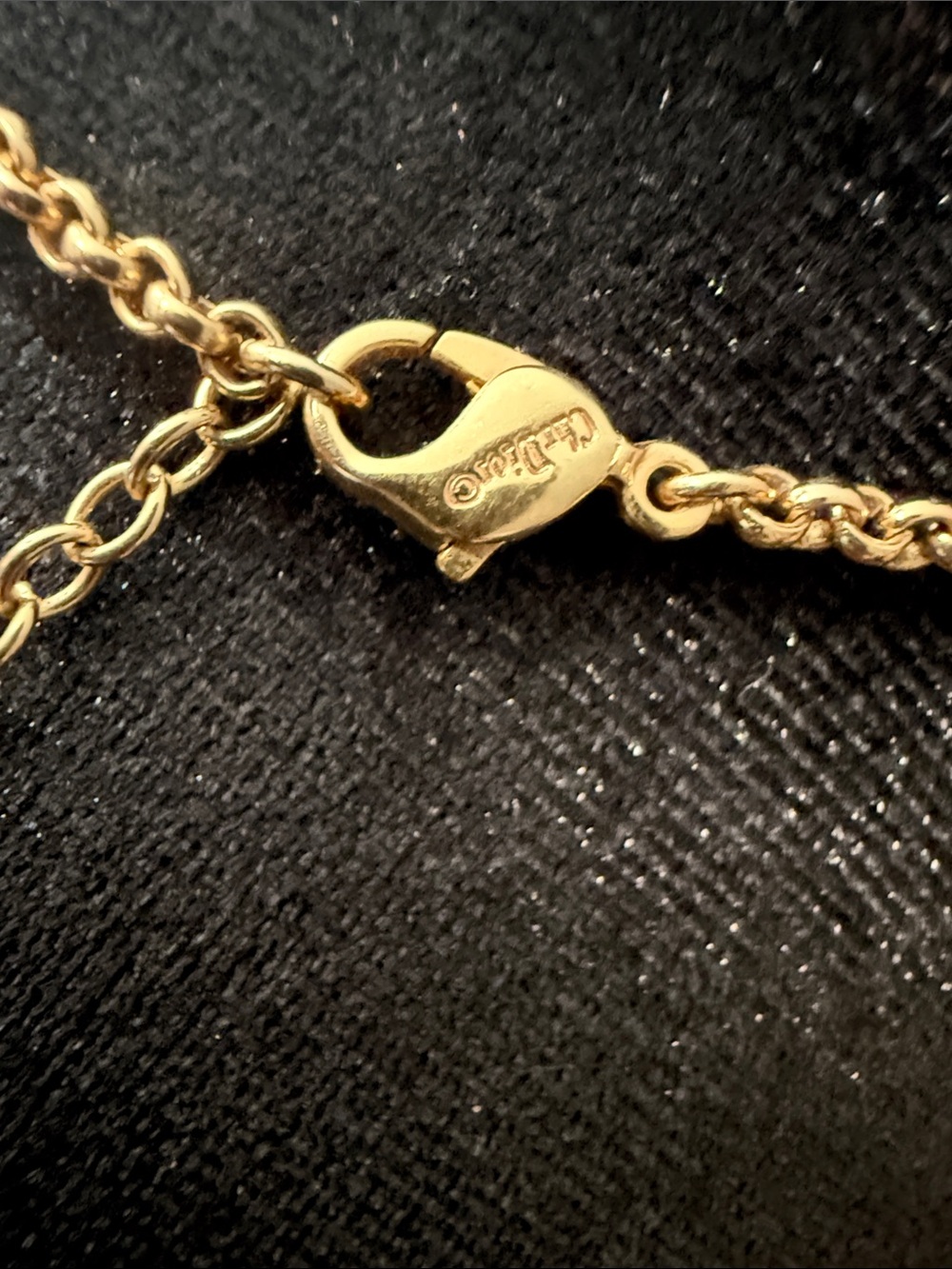Christian Dior Germany Dolphin Necklace Vintage Gold Tone - Picture 8 of 8